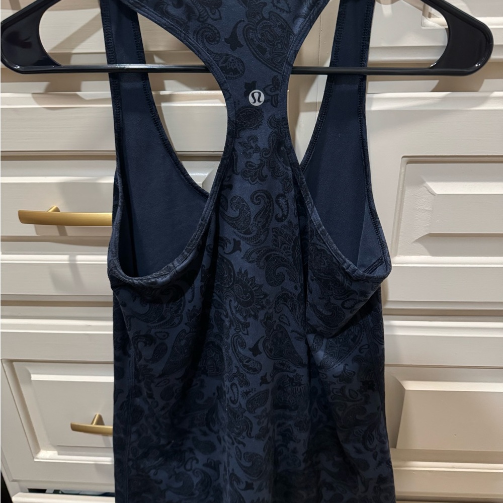 Lululemon Navy Paisley Tank Top